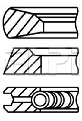 Set segmenti piston LP182 3315 STD ELPI